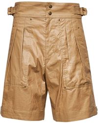 Isabel Marant - Waxed Linen Blend Felize Shorts - Lyst
