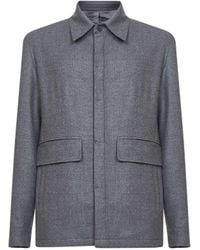 D 40 - Loro Piana Stretch Flannel Chet Shirt Jacket - Lyst