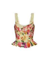 Charo Ruiz - Bustier Top Floret Cotton - Lyst