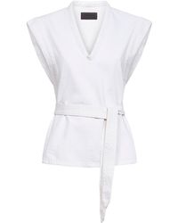 Lemaire - Milk Bleached Denim Belted Chasuble - Lyst