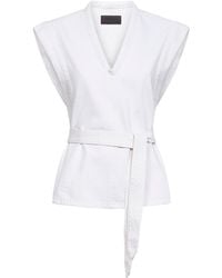 Lemaire - Milk Bleached Denim Belted Chasuble - Lyst
