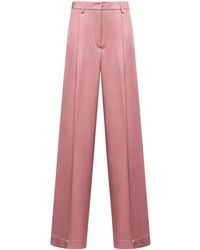 Dries Van Noten - Old Rose Fluid Crepe Satin Portias Straight-Leg Trousers - Lyst