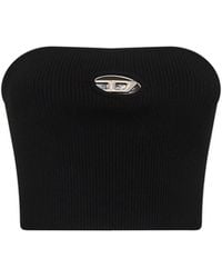 DIESEL - M-Clarksvillex Stretch Ribbed Jersey Bandeau Top - Lyst