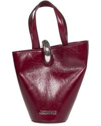 Jacquemus - Burgundy The Small Bambola Bucket Bag - Lyst