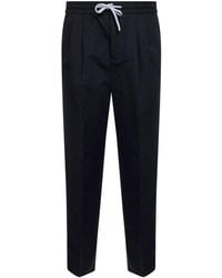 Brunello Cucinelli - Linen And Cotton Drill Leisure Fit Trousers - Lyst