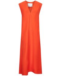 Studio Nicholson - Linen Blend Lise Midi Dress - Lyst