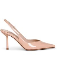 Le Silla - Nude Vinyl Vivienne 80 Mm Slingback Pumps - Lyst