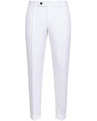 D 40 - Stretch Cotton Blend Slim Carrot Trousers - Lyst