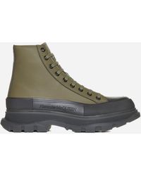 Alexander McQueen - Tread Slick Leather Sneakers - Lyst