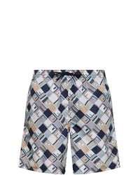 Fendi - Ff Check-Pattern Nylon Swim Shorts - Lyst