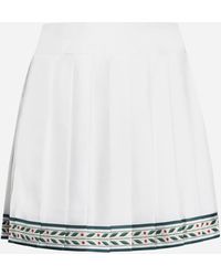 Casablancabrand - Pleated Silk Miniskirt - Lyst