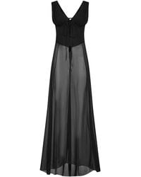 GIUSEPPE DI MORABITO - Silk Bustier Top With Sheer Skirt - Lyst
