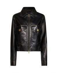 Versace - Nappa Leather Blouson - Lyst