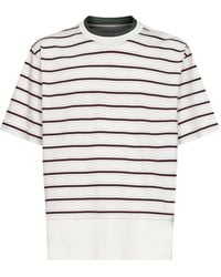 Bottega Veneta - Striped Cotton Layered T-Shirt - Lyst