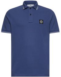 Stone Island - Stretch Piqué Logo Patch Polo Shirt - Lyst