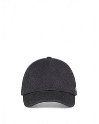 Tagliatore - Anthracite Virgin Wool Denver Baseball Cap <Br - Lyst