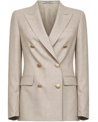 Tagliatore - Virgin Wool And Silk Double-Breasted Blazer - Lyst