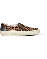 Golden Goose - Leopard-Print Calf Hair Vce Penstar Sneakers - Lyst