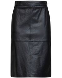 Max Mara - Hammered Nappa Leather Msttimore Pencil Skirt - Lyst