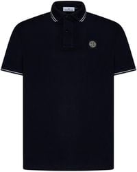 Stone Island - Stretch Piqué Logo Patch Polo Shirt - Lyst