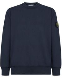 Stone Island - Organic Cotton Crewneck Sweatshirt<Br - Lyst