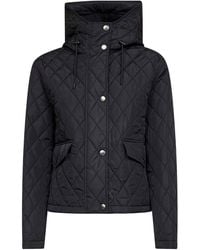Burberry - Quilted Nylon Cropped Hooded Jacket - Lyst