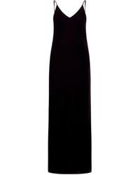 Blanca Vita - Burgundy Velvet Ancona Long Dress - Lyst