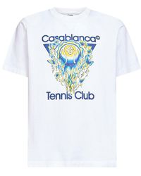 CASABLANCA - Graphic Organic Cotton T-Shirt - Lyst