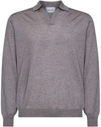 D 40 - Virgin Wool Knit Buttonless Polo Shirt - Lyst