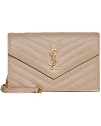 Saint Laurent - Dark Cassandre Classic Envelope Clutch With Chain Shoulde Strap - Lyst