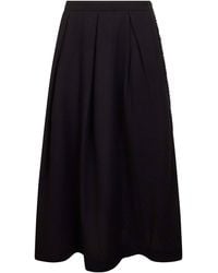 Uma Wang - Frontera Canvas Gomes Pleated Midi Skirt - Lyst