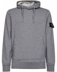 Stone Island - Mélange Mélange Organic Cotton Hoodie - Lyst