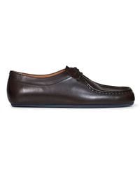 Jil Sander - Cocoa Lightweight Leather Hood Lace-Up Shoes - Lyst