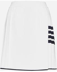 Thom Browne - 4-bar Viscose-blend Miniskirt - Lyst