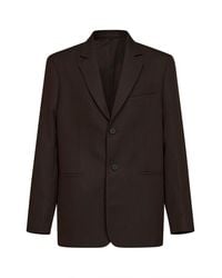 Studio Nicholson - Coffee Virgin Wool Rover Single-Breasted Tailored Blazer - Lyst
