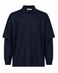 DARKPARK - Zack Wool Double-Sleeve Striped Polo Sweater - Lyst