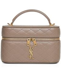 Saint Laurent - Light Taupe Vanity Gaby Bag With Shoulder Strap - Lyst
