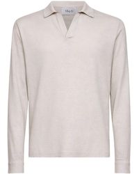 D 40 - Slub Linen Jersey Polo Shirt - Lyst