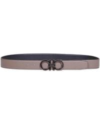 Ferragamo - Two-Tone Gancini Reversible Belt - Lyst
