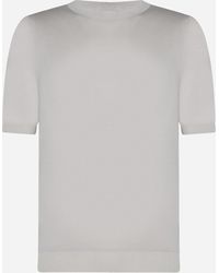 Malo - Cotton Half-sleeved Sweater - Lyst