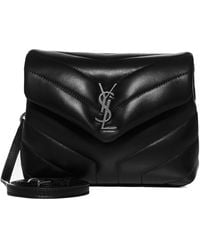 Saint Laurent - Borsa A Tracolla Loulou Toy Nera<Br - Lyst
