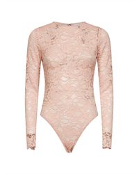 Self-Portrait - Floral Lace Bodysuit - Lyst