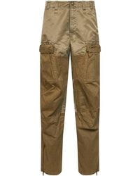 DIESEL - Khaki Stretch Cotton And Nylon P-Parker Cargo Trousers - Lyst