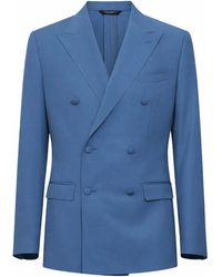 Dolce & Gabbana - Dolce & Gabbana Avio Wool Poplin Double-Breasted Jacket - Lyst