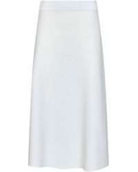 Max Mara - Viscose Crepe Mxmfuggito Flared Midi Skirt - Lyst
