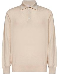Brunello Cucinelli - Polo Shirt Champagne Cashmere - Lyst