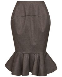Jacquemus - Dark Virgin Wool The Palmier Midi Skirt - Lyst