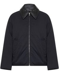 Bottega Veneta - Puffer Jacket With Woven Collar By - Lyst