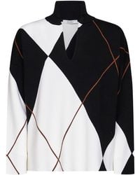 Max Mara - And Argyle Wool Mxmsala Relaxed Sweater - Lyst