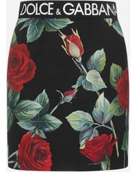 Womens Clothing Skirts Mini skirts Dolce & Gabbana Gray Floral Lace Cotton Mini Skirt 